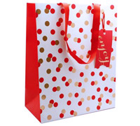 gift bag - large - confetti red/gold