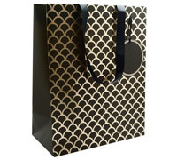 gift bag - large - upscale black/gold