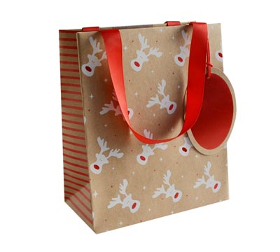 gift bag medium rudolph (5pcs)