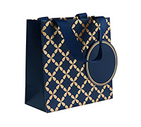 gift bag small clover (5pcs) - navy-gold