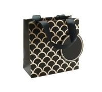 gift bag - small - upscale - black/gold