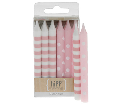 candles (6pkts) - sweet pink