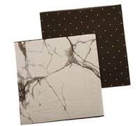 napkins reversible 3ply (4pcs) - marble-black pegboard