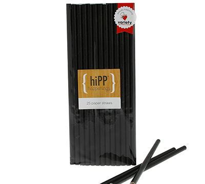 paper straws (3pkts) - black