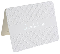 invitations embossed (4pkts) - white