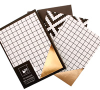 notecards(4pkts) - off the grid and foil aztec