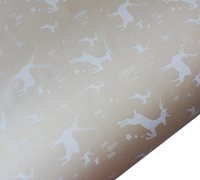 5m reindeer forest kraft wrap  - white pack