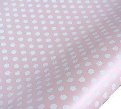 5m pearlised spot wrap - pink-white pack
