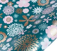 5m flower burst wrap - green-pink-gold pack