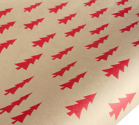 5m nordic pine on kraft wrap - red pack