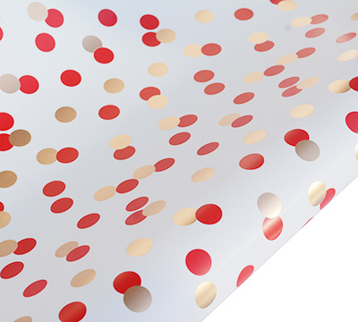 5m confetti wrap - red-gold pack