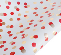 5m confetti wrap - red-gold pack