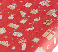 5m gift of giving on kraft wrap - red-white pack