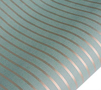 5m thin stripe on kraft wrap - sage-gold pack
