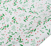 5m xmas holly - red-green - pack