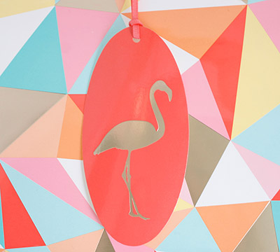 gift tag flamingo (5pkts)