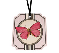 gift tag fleur (5pkts) -pink