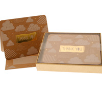 boxed thank you cards cloud9 (4 boxes) - kraft