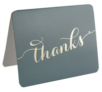 thank you cards (4pkts) - charcoal grey-gold