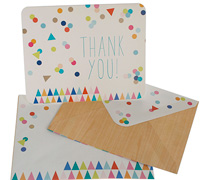 thank you cards confetti (4pkts) - multi