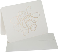 thank you cards (4pkts) - creme-gold