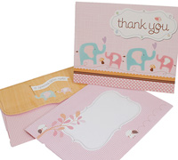 thank you cards special delivery (4pkts) - little girl